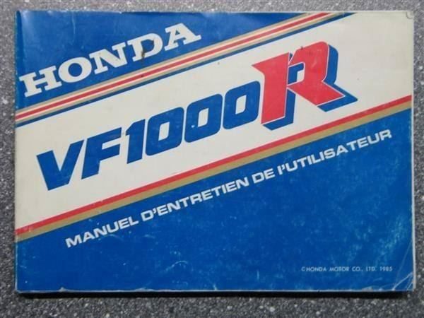 VF1000R Rothmans Original Fahrer-Handbuch