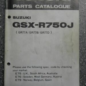 GSX-R750J GR77A Original Ersatzteile-Liste ETL