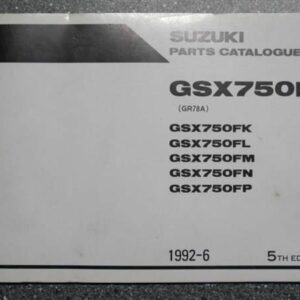 GSX750F GR78A Original Ersatzteile-Liste